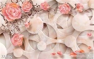 Tranh giả ngọc hoa hồng đá cẩm thạch
