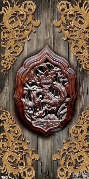 Tranh điêu khắc gỗ rồng