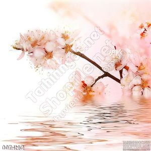 Tranh hoa lá hoa đào trang trí đẹp
