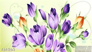 Tranh hoa trang trí dán tường