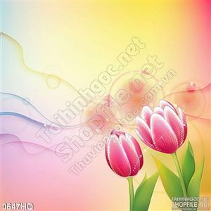 Tranh hoa tulip treo tường đẹp