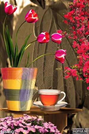 Tranh hoa tulip trang trí đẹp