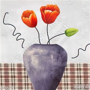 Tranh hoa tulip hiện đại treo tường