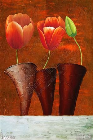 Tranh hoa tulip nghệ thuật đẹp