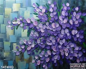 Tranh hoa sơn dầu trang trí tường