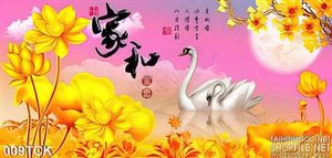 Tranh hoa sen, cá chép kim tiền