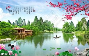 Tranh hoa sen mùa xuân