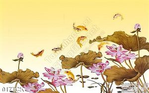 Tranh hoa sen, cá chép độc đáo