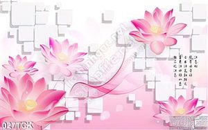 Tranh hoa sen, cá chép đẹp