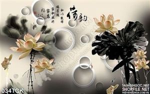 Tranh hoa sen, cá chép nghệ thuật