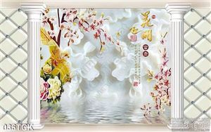 Tranh hoa sen, cá chép phong thủy