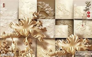 Tranh hoa sen, cá chép điêu khắc gỗ