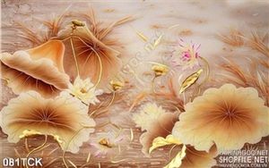 Tranh hoa sen, cá chép kim tiền treo tường