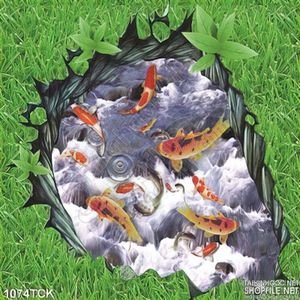 Tranh nghệ thuật cá koi 3d