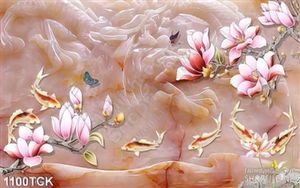Tranh giả ngọc và cá chép mạ vàng