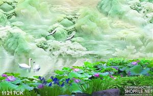Tranh thư pháp thác nước 2