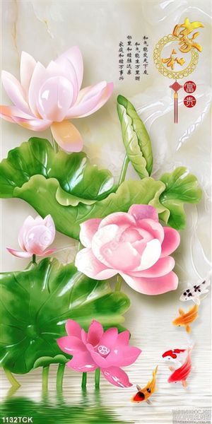 Tranh hoa sen giả ngọc