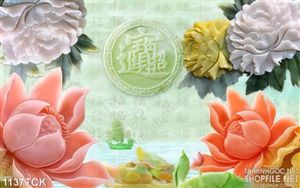 Tranh hoa sen giả ngọc treo tường