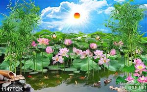 Tranh đầm sen và cá chép