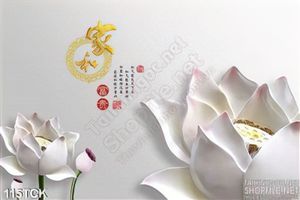 Tranh hoa sen giả ngọc nghệ thuật