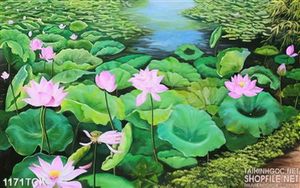 Tranh sơn dầu hoa sen