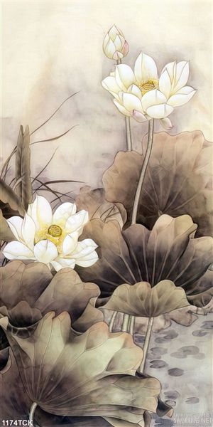 Tranh hoa sen treo phòng đẹp