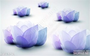 Tranh trang trí hoa sen tím