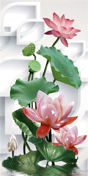 Tranh hoa sen trang trí hiện đại