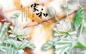 Tranh hoa sen đẹp kiểu dáng hiện đại
