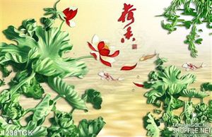 Tranh 3D hoa sen trang trí phòng