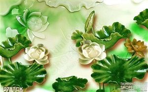 Tranh hoa sen nổi 3D