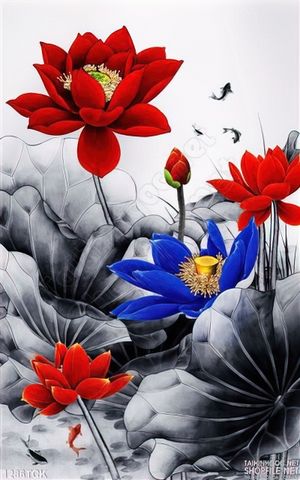 Tranh hoa sen đẹp