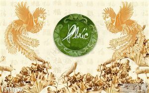 Tranh điêu khắc chim phụng hoa sen
