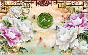 Tranh in kính sen hồng và trắng
