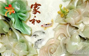 Tranh tường hoa sen ngọc