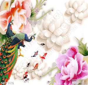 Tranh chim công và mẫu đơn