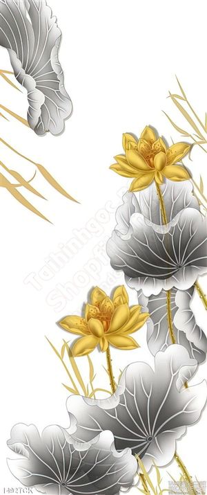 Tranh hoa sen vector