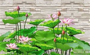 Tranh cảnh hoa sen hồng