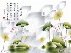 Tranh hoa sen vector đẹp