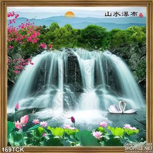 Tranh hoa sen, cá chép và mùa xuân