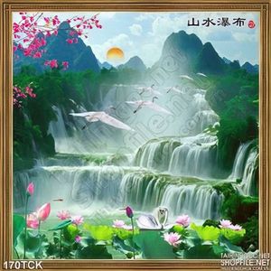 Tranh hoa sen, cá chép phong thủy