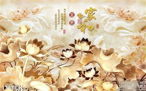 Tranh hoa sen, cá chép điêu khắc gỗ