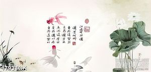Tranh sơn dầu cá chép trong hồ hoa sen trắng nghệ thuật