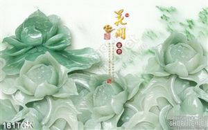 Tranh hoa sen giả ngọc