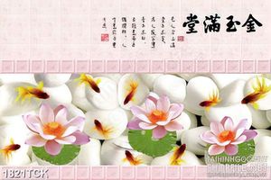 Tranh in canvas những bông sen hồng trên mặt hồ