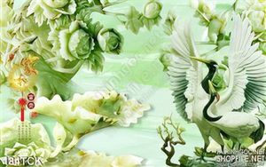 Tranh hoa sen, cá chép giả ngọc