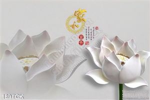 Tranh hoa sen giả ngọc nghệ thuật