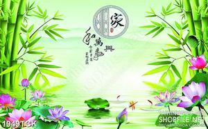 Tranh sơn dầu những bông tím trên mặt hồ nước xanh