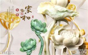 Tranh hoa sen giả ngọc trang trí