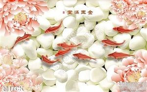 Tranh hoa sen, cá chép nghệ thuật